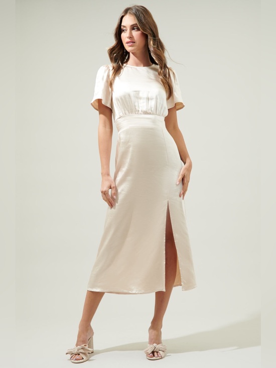 Sugarlips Dresses & Skirts - NWT Sugarlips Spice Satin Bloom Midi Dress